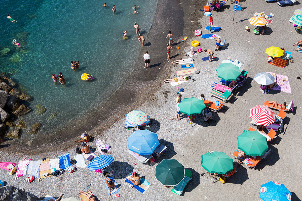 Atrani In The Swim - Carla Coulson Limited Edition Fine Art Print, travel photography, Italy, beaches, beach photography