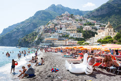 Positano Beach Swan Song - Carla Coulson Limited Edition Fine Art Print, travel photography, Italy, beaches, beach photography