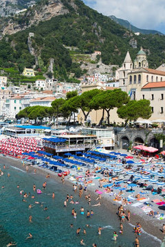Amalfi Beach - Carla Coulson Limited Edition Fine Art Print, travel photography, Italy, beaches, beach photography