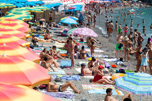 Amalfi Body to Body - Carla Coulson Limited Edition Fine Art Print, travel photography, Italy, beaches, beach photography