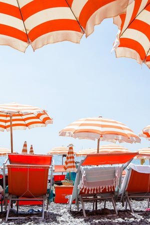 Arienzo Beach Lunchtime Calm - Carla Coulson Limited Edition Fine Art Print, beaches, travel photography, Italy, beach photography