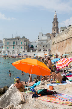 Summer's Day on the Rocks Monopoli - Carla Coulson Limited Edition Fine Art Print, travel photography, Italy, beaches, beach photography