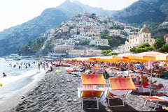 Positano Beach Full Sun - Carla Coulson Limited Edition Fine Art Print, travel photography, Italy, beaches, beach photography