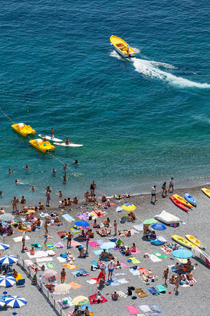 Positano Beach On The Other Side Of The Fence - Carla Coulson Limited Edition Fine Art Print, beaches, travel photography, Italy, beach photography