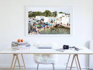 Houses Cala Del Paura Polignano A Mare - Carla Coulson Limited Edition Fine Art Print, travel photography, Italy, beaches, interior design