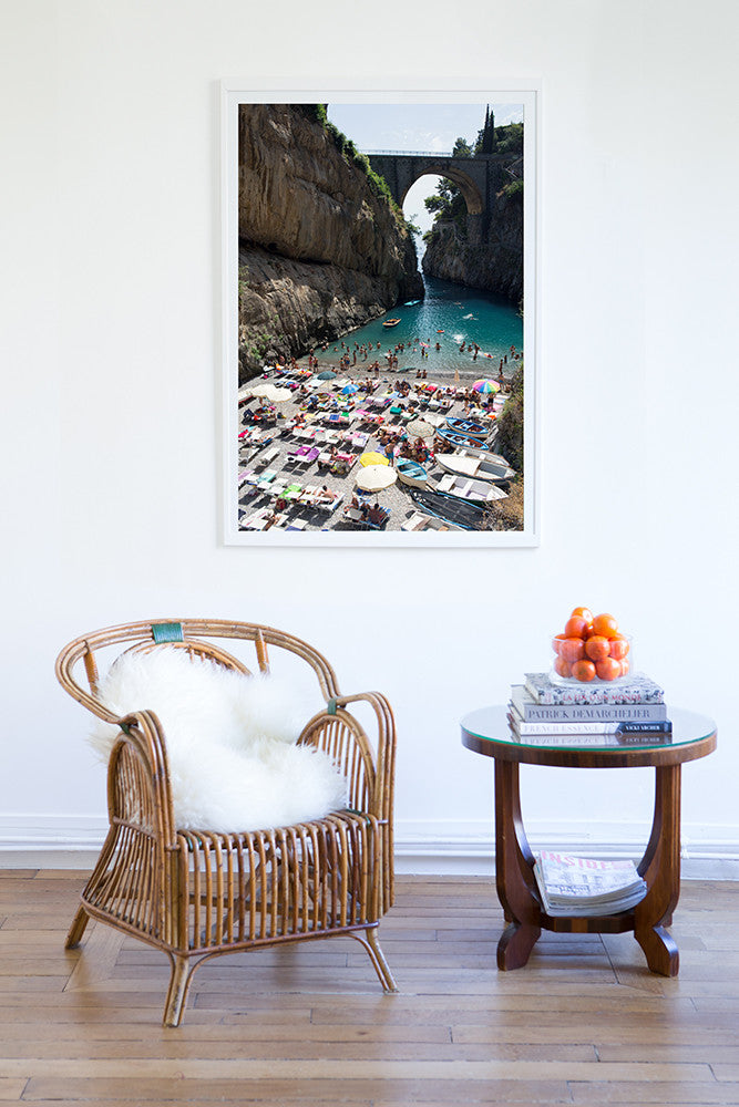 Furore Fjord Bridge and Boats - Carla Coulson Limited Edition Fine Art Print, travel photography, Italy, beaches, beach photography