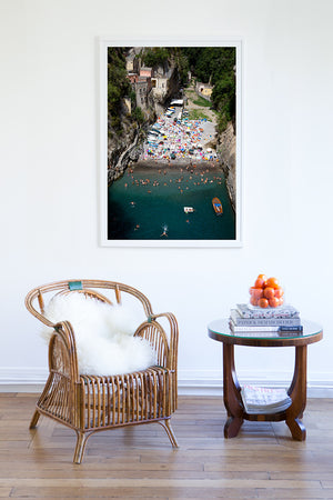 Furore Fjord with boats - Carla Coulson Limited Edition Fine Art Print, travel photography, Italy, beaches, beach photography